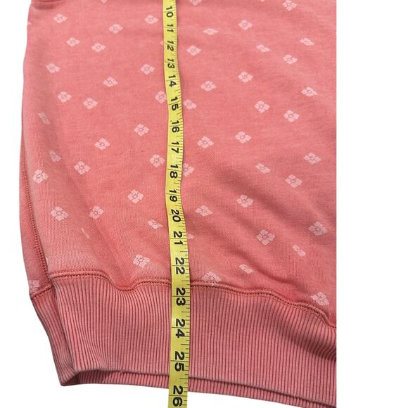 Aerie Floral Contrasting Pink Patterned Pullover Crew Sweatshirt Feminine, Small - Picture 6 of 7